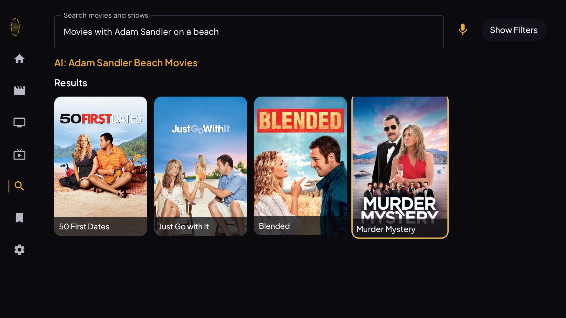 Torve search on Android TV