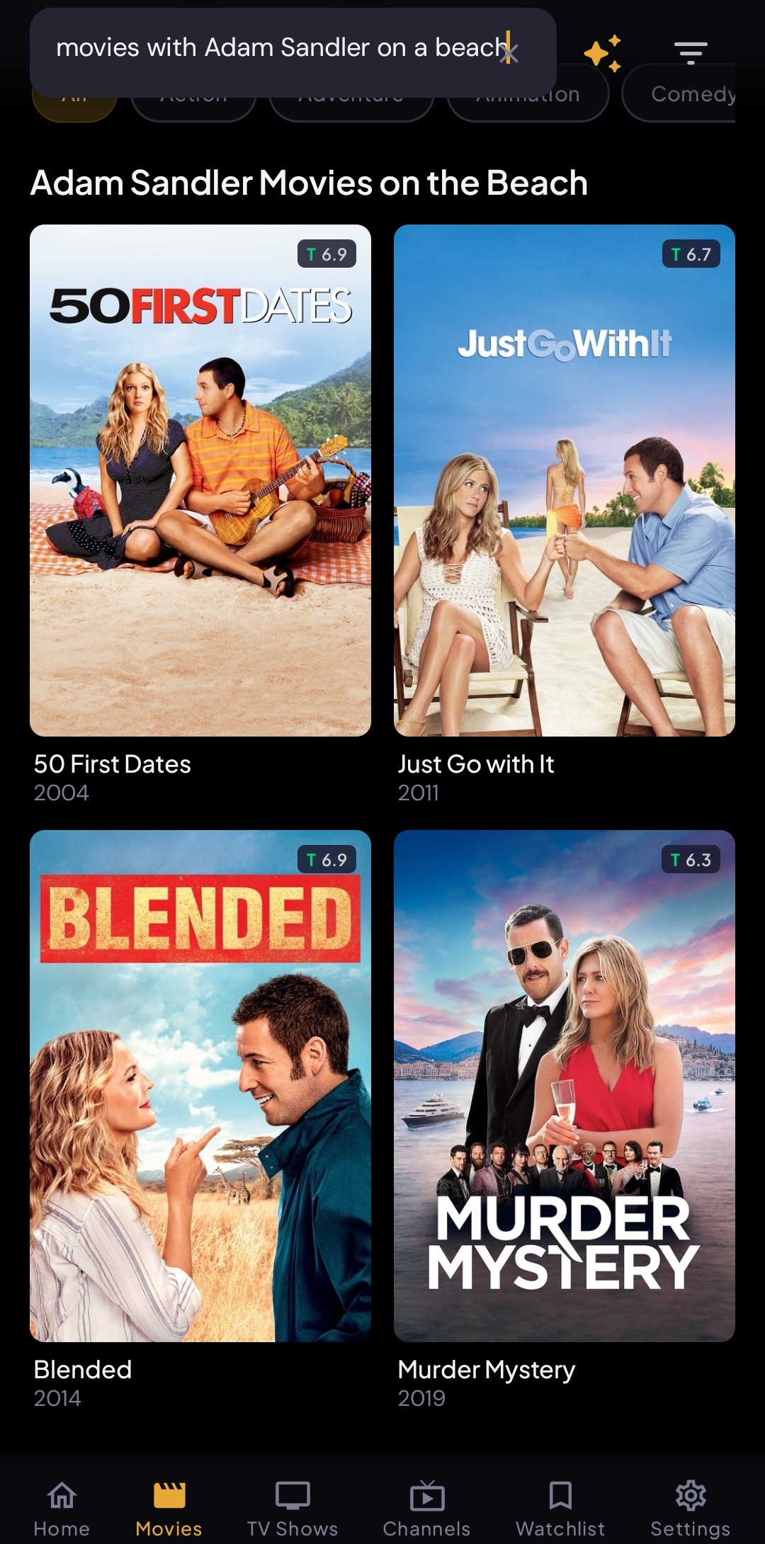 Torve AI search results