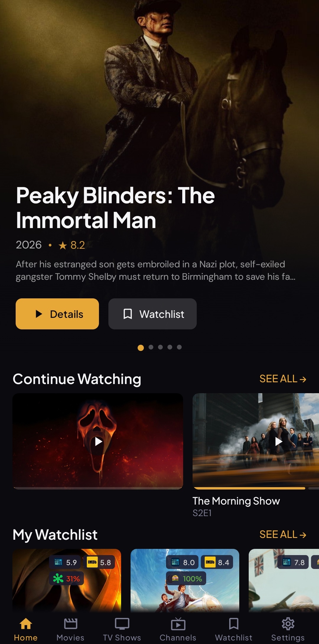 Torve discovery browsing experience